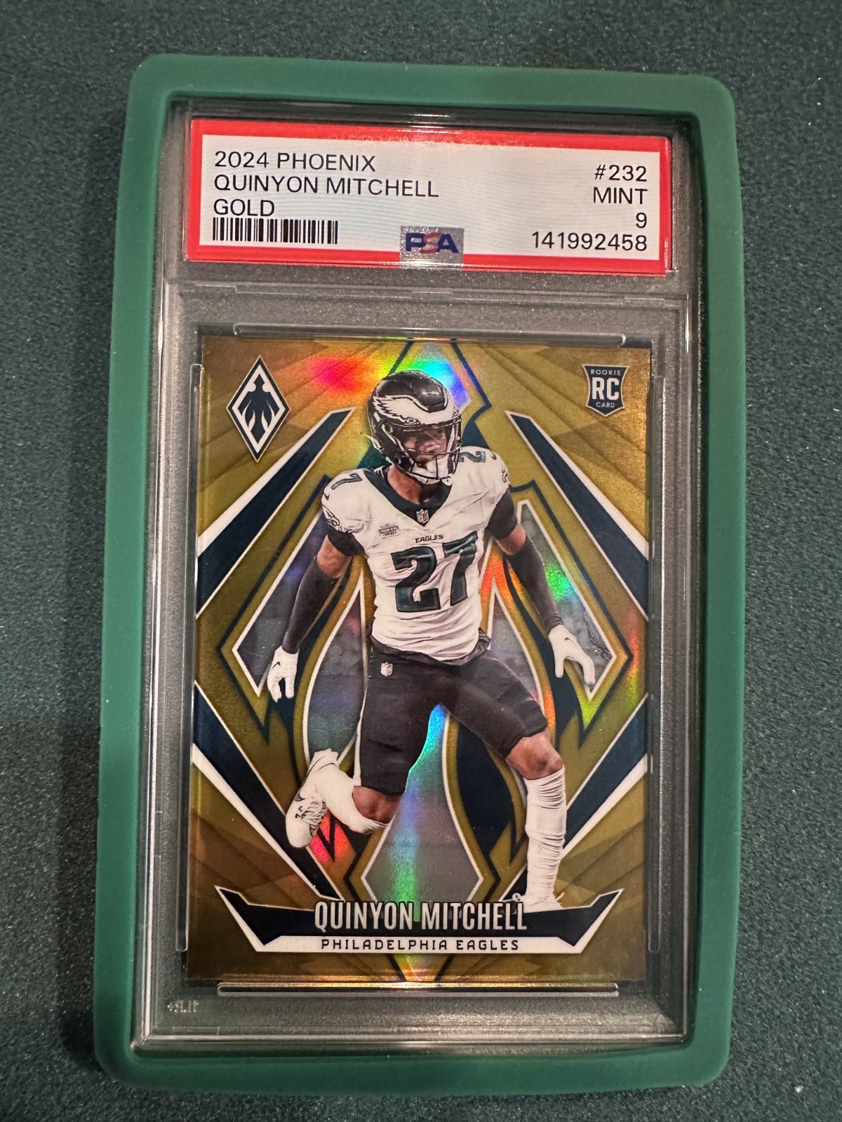 2024 Panini Phoenix Quinyon Mitchell Gold /10 PSA 9
