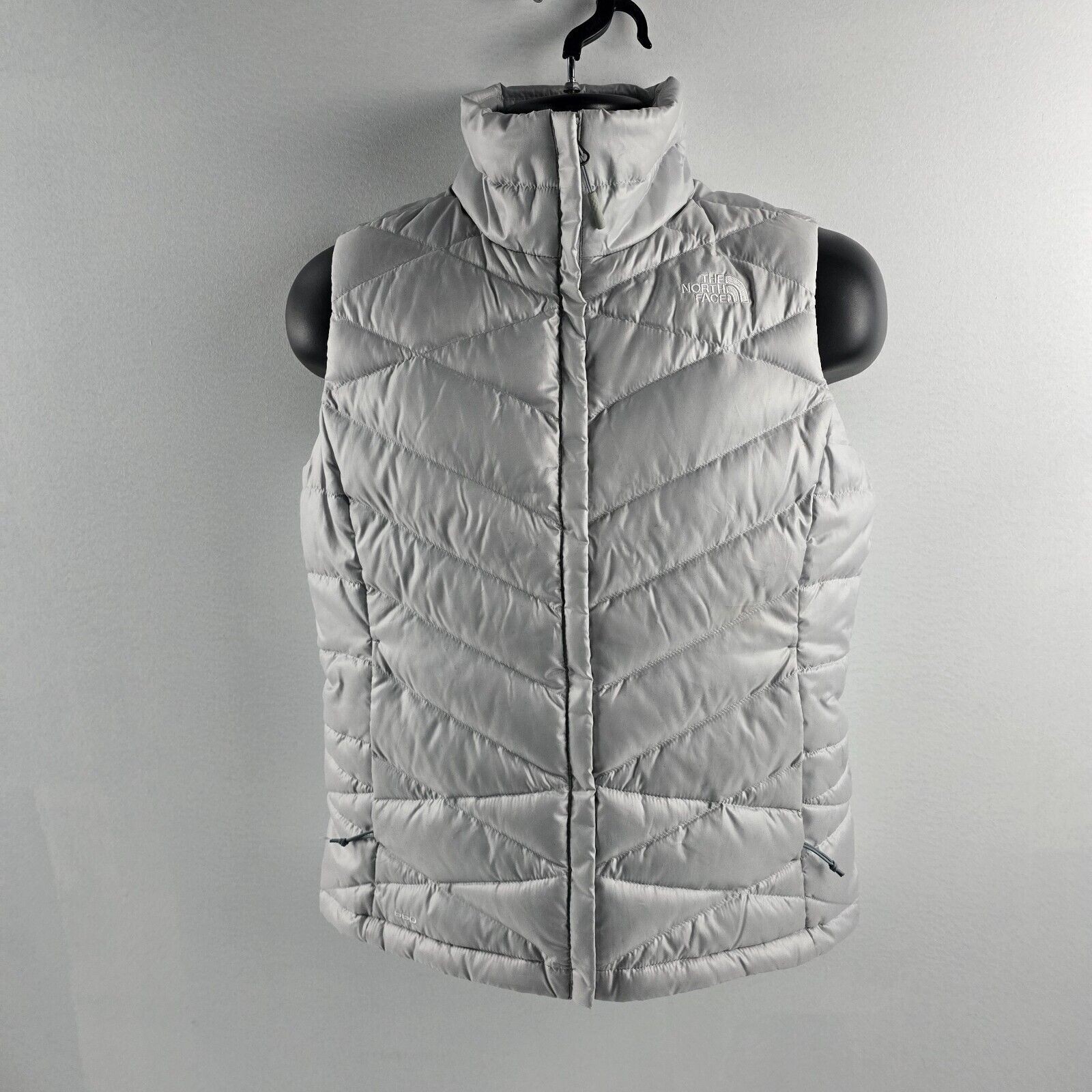 The North Face Women's 550 Down Puffer Vest Gray Medium M Goose 4426