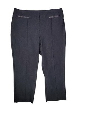 Style & Co Stretch Cropped Tapered Dress Office Pants Zippered Front Pockets 12