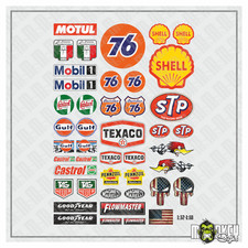 Youngtimer Modellbau RC 1:32 bis 1:18 Aufkleber Set Universal MOTUL TAG 76 RC