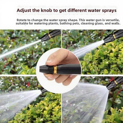 #ad Car Wash Device Portable High Pressure Water Sprayer with Adjustable Nozzle $11.88