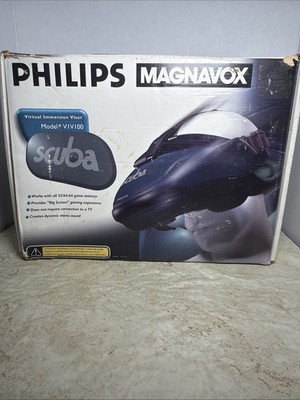 PHILLIPS SCUBA VR GAMING HELMET VIV100 Magnavox With Box N64 PC PS1 Sega Saturn