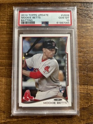 Mookie Betts 2014 Topps Update US26 Rookie Card PSA 10 Gem MT Boston Red Sox RC