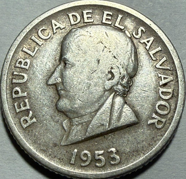 El SALVADOR - Jose M. Delgado - 50 Centavos - 1953 - Km-138 - .900 Silver Coin!