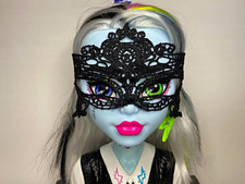 Black Lace Masquerade Eye Mask w/ Adjustable Ribbon Tie, Women One Size