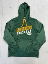 NFL Greenbay Packers Green Pullover Athletic Hoodie Mens Size Small