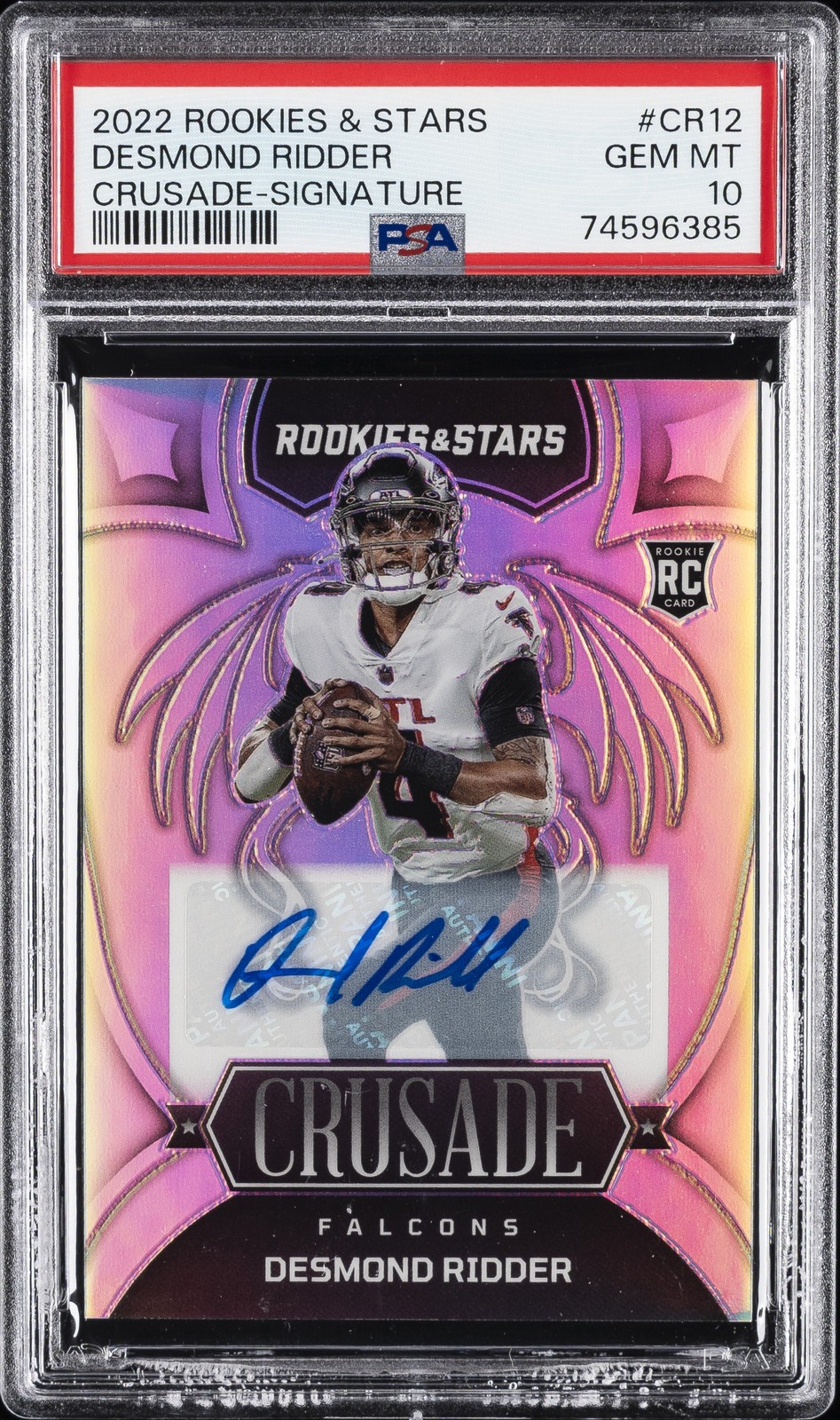 Desmond Ridder Panini Rookies & Stars Crusade #CR12 Signature