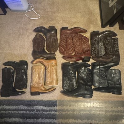 Cowboy Boots Lot x 11 USED REHAB Wholesale Tony Lama Justin Acme Laredo Freebird