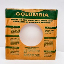 Columbia Records Company Sleeve 45 RPM Vinyl 1950s Popular Albums