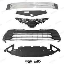 For Camry LE 2018-20 Front Bumper Reinforcement Bar/Upper Grille/Lower Mesh Kit