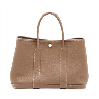 Hermès Garden Party 30 TPM Negonda Etoupe Silver Metal Fittings Z: 2021