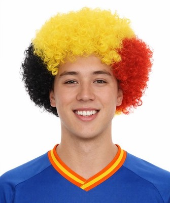 Sport Afro Fun Wig collection | Jumbo Red Yellow Wig