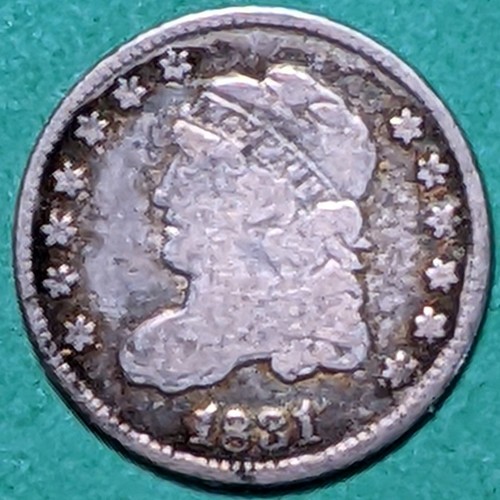 1831 Capped Bust Half Dime, Full Liberty.  Ungraded. - Picture 1 of 8