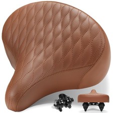 Wide Bike Seat for Men  Women Comfort, Extra Soft Padded Large Bicycle Seat ...