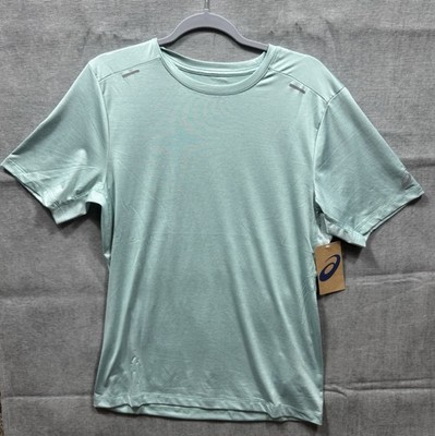 Asics Men's Knit Spacedye Short Sleeve T Shirt  Running Gym Green Medium