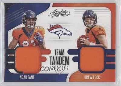 2019 Absolute Team Tandem Materials 6/199 Drew Lock Noah Fant Rookie RC 7l6
