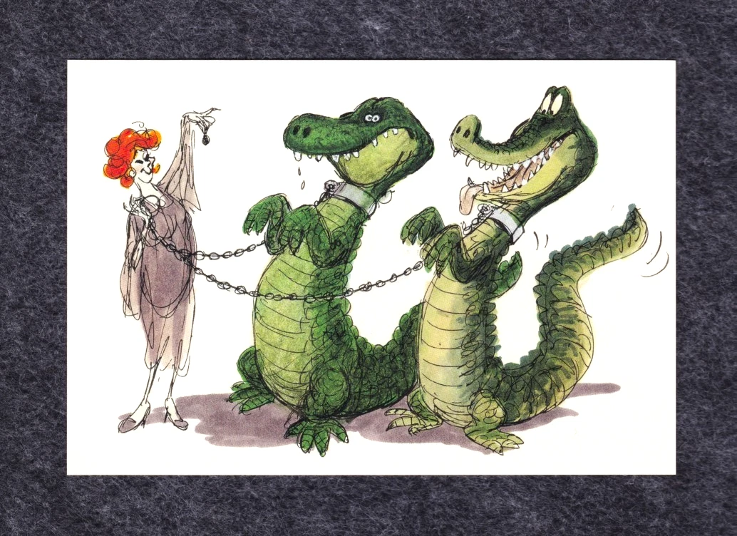 DISNEY Collector Postcard: MADAME MEDUSA (The Rescuers) - (5.5" x 3.75") - NEW!