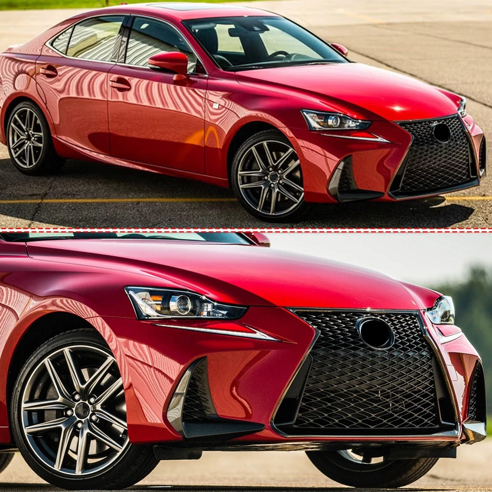 Front Grille Mesh Set For 2017-2019 Lexus IS200t IS300 IS350 F Sport Gloss Black Foto 2 de 4