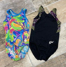 Snowflake Designs  GK Girls Gymnastics Leotard Leotards Bundle 2 Size Small
