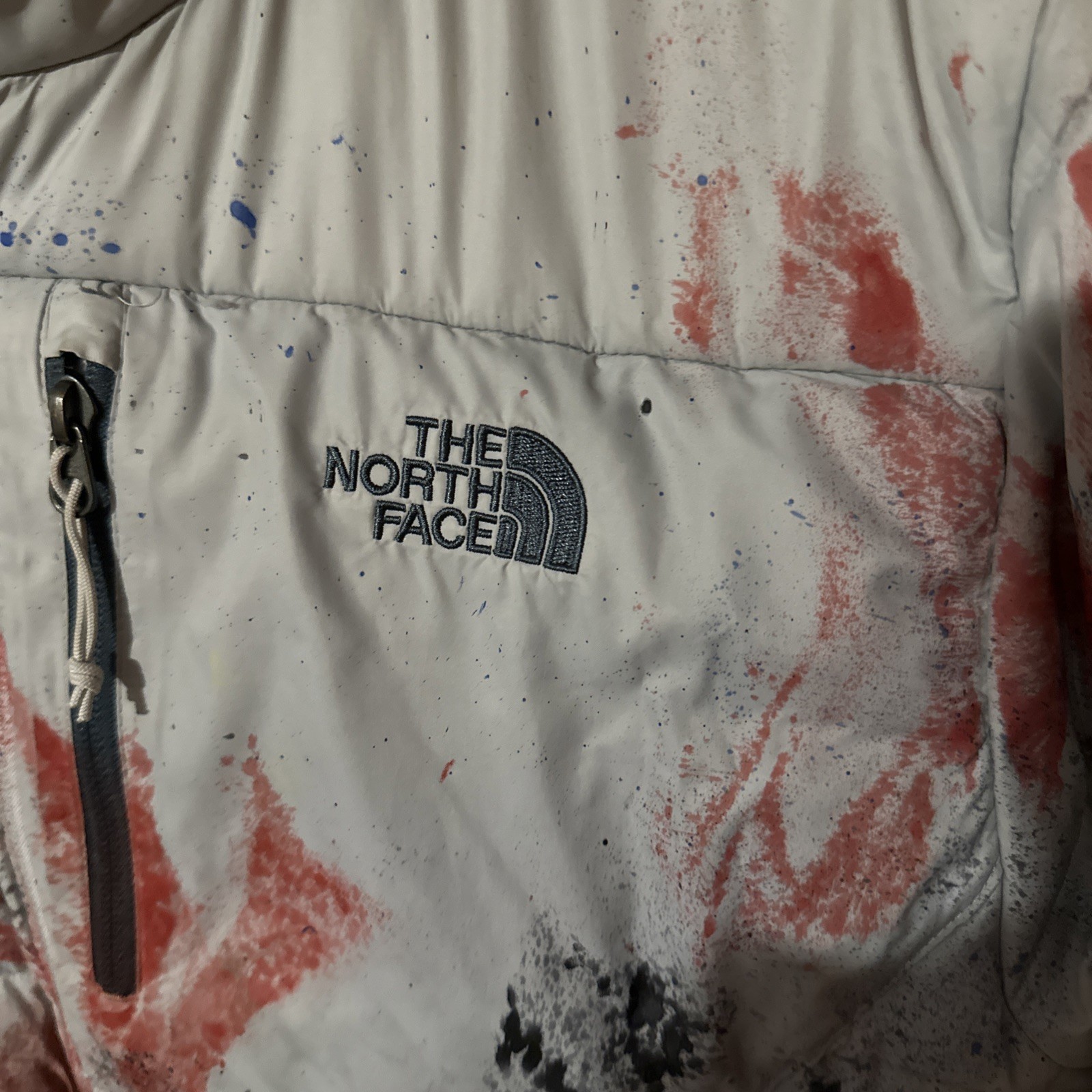 North Face Puffer Jacket Special Unique Painted S… - image 2