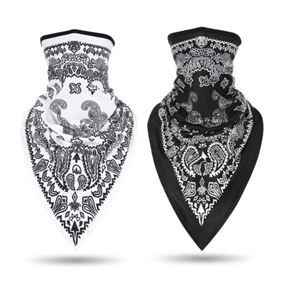 2x Motorcycle Face Mask Balaclava Scarf Bandana Neck Gaiter Headwear Mouth Cover