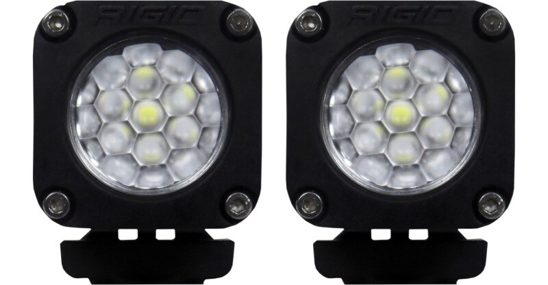 Rigid Industries Ignite Backup Kit STD Flood LED Light Pod Surface Go Pro Mount