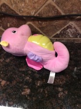 2008 Fisher Price Ocean Wonders Soothe  Glow Seahorse Pink Lullaby Plush 11"