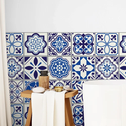 24-96Pcs Moroccan Tile Stickers Kitchen Bathroom Self-adhesive Wall DIY Decor - Picture 5 of 16