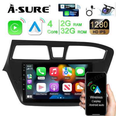 Android 14 Apple CarPlay Autoradio für Hyundai i20 GB 2015-2017 GPS Navi +Kamera