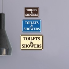 Classic Framed Toilets  Showers Wall or Door Sign