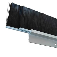 ４ Sets Double Layer 3 Inches x 39.37 Inches Door Brush Sweeps Seal Black 