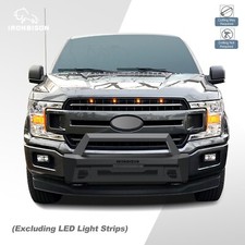 Front Bumper Compatible With 2018-2020 Ford F150 Black Bull Bar Cutting Required