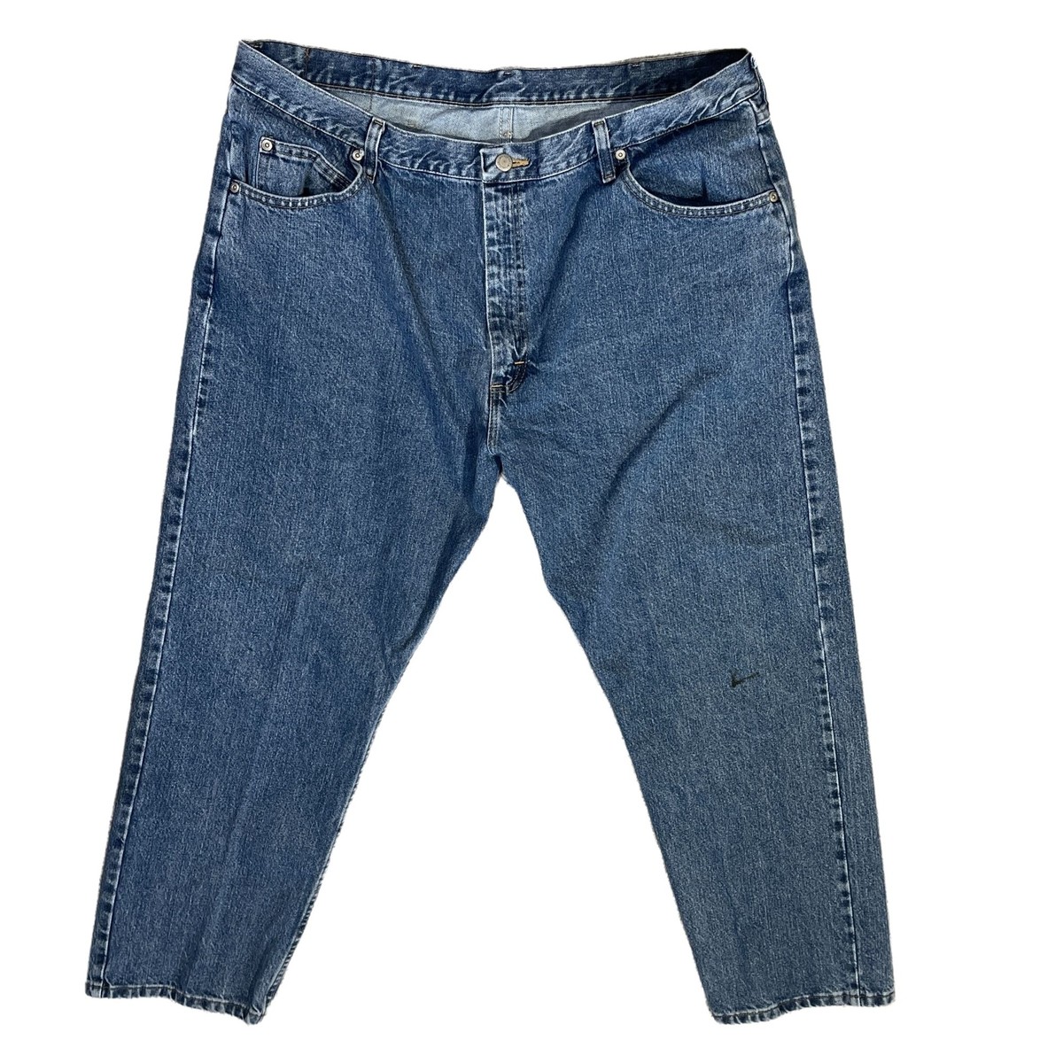 パンツ W40 WRANGLER BAGGY DENIM MEDIUM WASHED Men's Loose Fit Jean