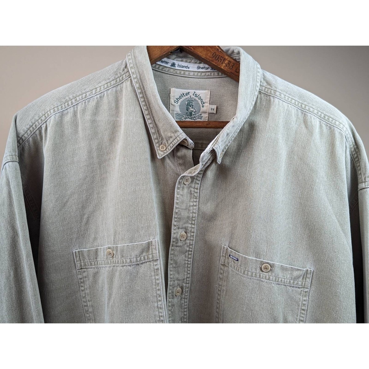 Polo en coton gris à imprimé monogrammes et avec un col boutonné et une