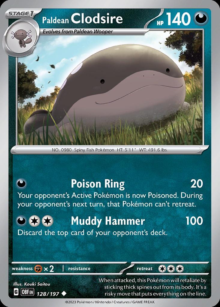 Pokemon Paldean Clodsire (128/234) Obsidian Flames LP