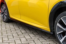 CUP Seitenschweller Sideskirts mit Wings aus ABS für Peugeot 208 e208 GT GT-Line