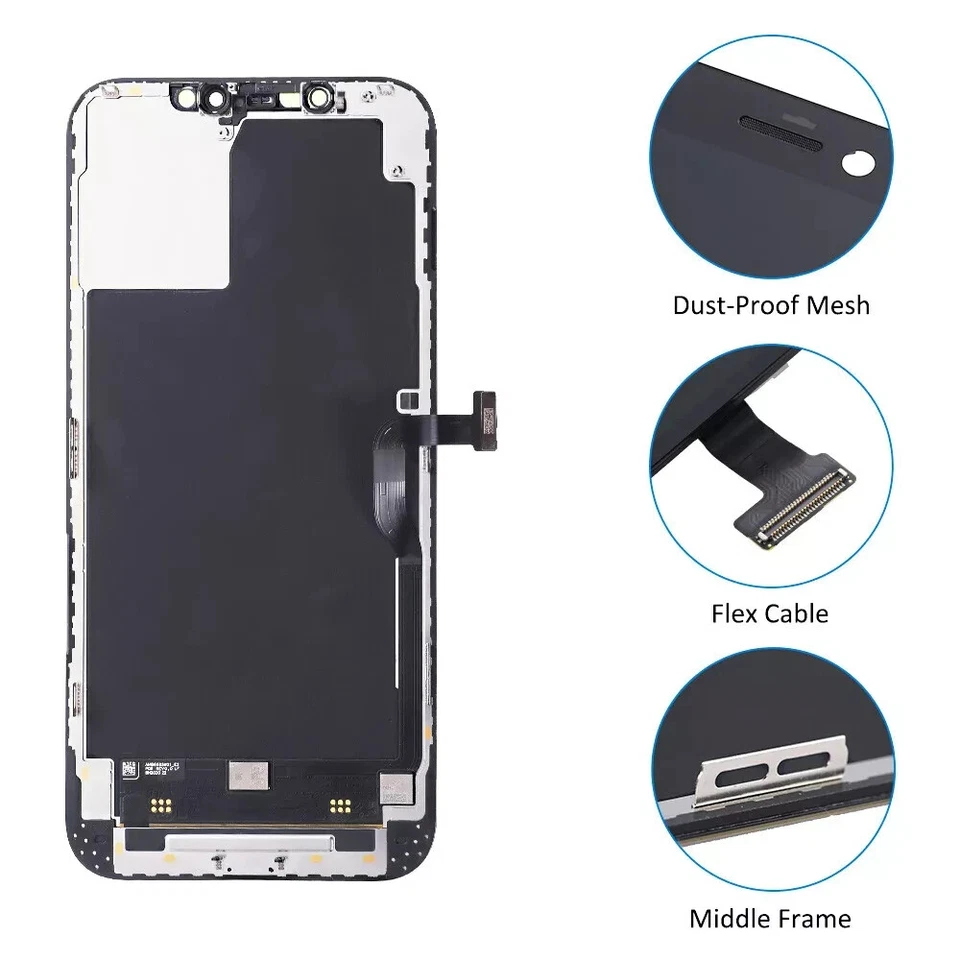 OEM OLED Pull For Apple iPhone 12 Pro Max LCD Display Touch Screen Frame A+ - Image 2 of 4