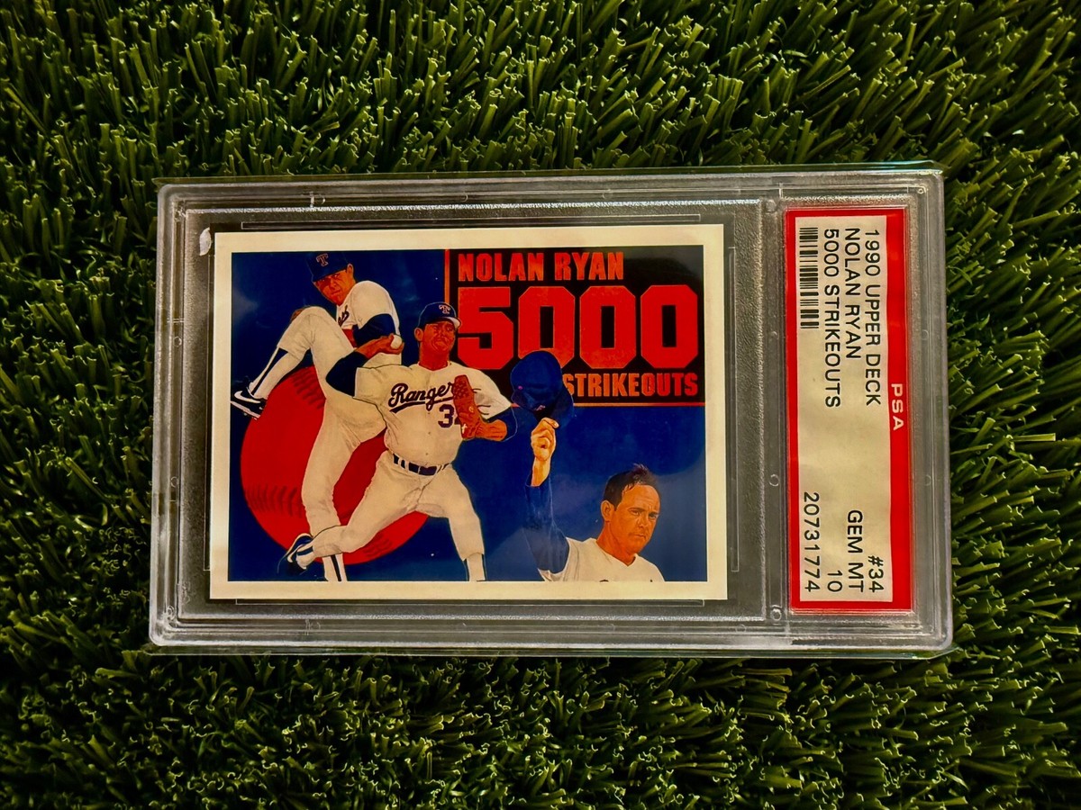 1990 UPPER DECK 5000 STRIKEOUTS NOLAN RYAN #34 PSA 10 GEM MINT | eBay