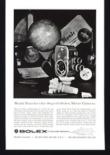 1957 VINTAGE PRINT AD BOLEX 8 MOVIE CAMERA SWISS