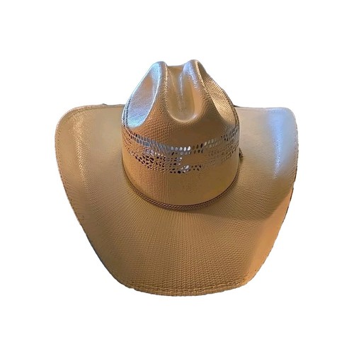Justin 20X Straw Cowboy Hat 61 75/8 White Ivory. eBay