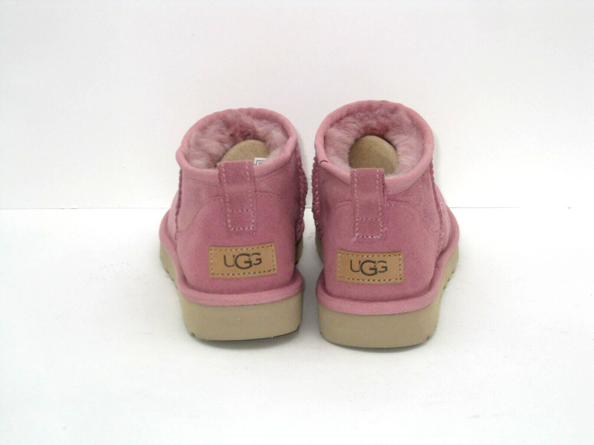 皮 UGG CLASSIC ULTRA MINI WOMEN BOOTS SUEDE HORIZON PINK US 10 /UK 8
