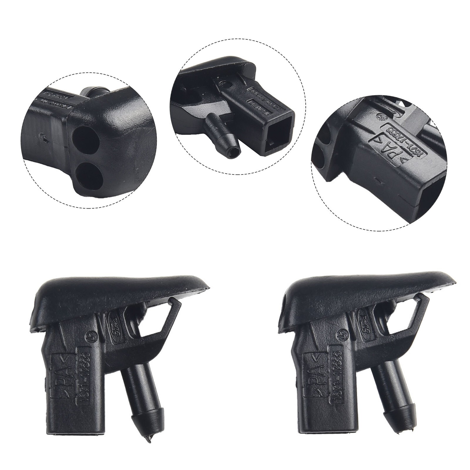 For Volvo S60 XC60 S80 XC70 V70 Windscreen Washer Jets Black Direct Fit