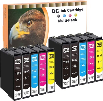 10x Patronen für Epson XP 2100 3100 4100 3105 2105 4105 WF 2830 2810 2850 603 XL