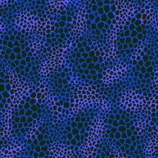 Laurel Burch Earth Song Leopard Spots Royal Blue Print Fabric By the FQ - 1/4 YD