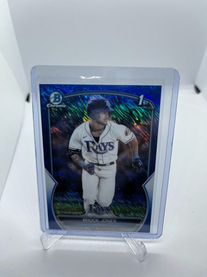 2023 Bowman Chrome BROCK JONES #BCP-115 1st RC Blue Shimmer Refractor /150 Rays