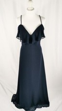 New and Unaltered Navy Blue Morilee Bridesmaid Dress Size 10