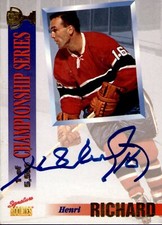 Henri Richard Signed 1995 Signature Rookies #CS4 Autographed Canadiens 59399