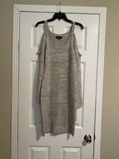 My Michelle Sweater Dress Cold Shoulder Knitted Sz Medium