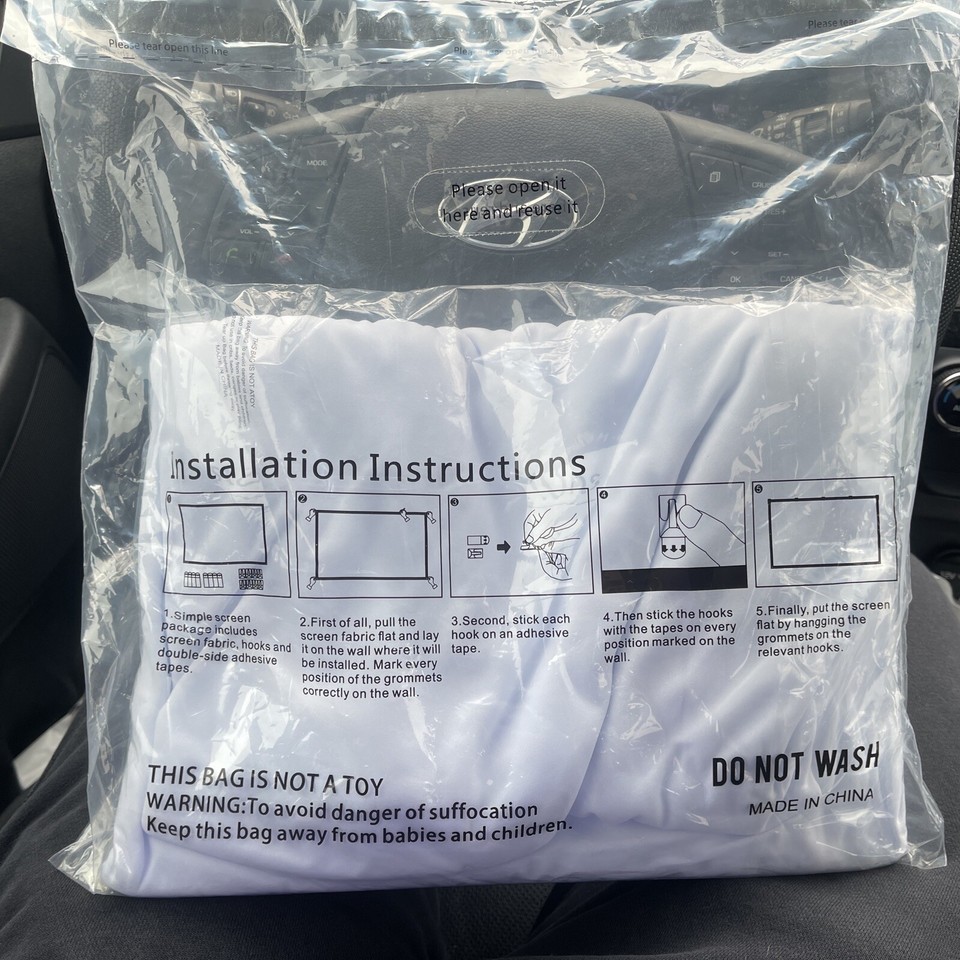 Simple projection screen 100 inch 16 9 aspect ratio new factory sealed