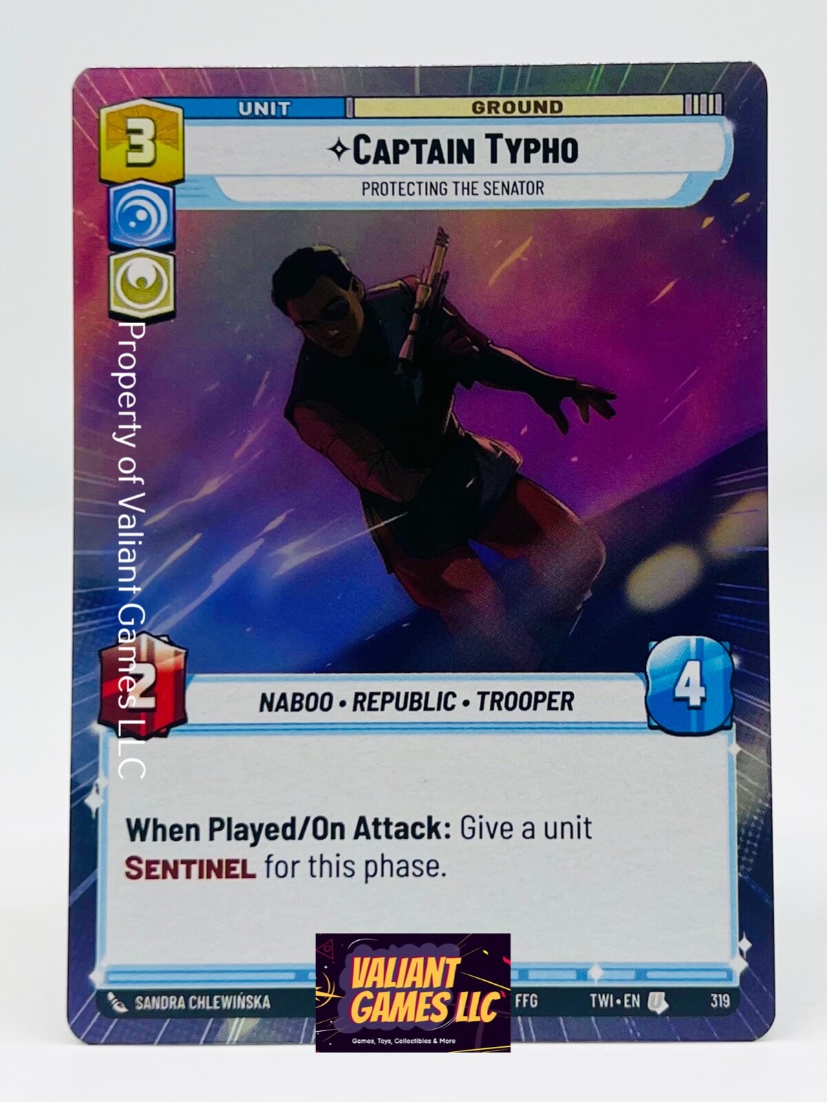 Star Wars Unlimited Captain Typho #319 Hyperspace Foil Twilight of the Republic